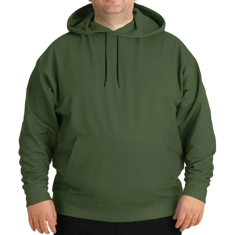 Army Green Hoodie | Unisex | with PLUS sizes | Dark Pastel Warm Green | C30M0Y60K80