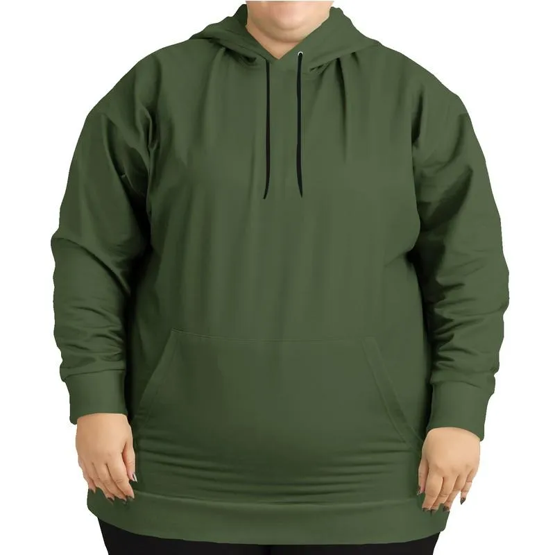 Army Green Hoodie | Unisex | with PLUS sizes | Dark Pastel Warm Green | C30M0Y60K80