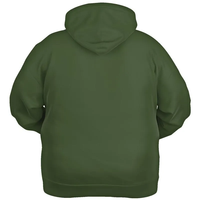 Army Green Hoodie | Unisex | with PLUS sizes | Dark Pastel Warm Green | C30M0Y60K80