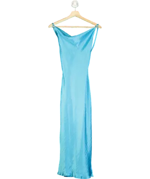 ASOS Blue Strappy Cowl Neck Maxi Dress UK 8