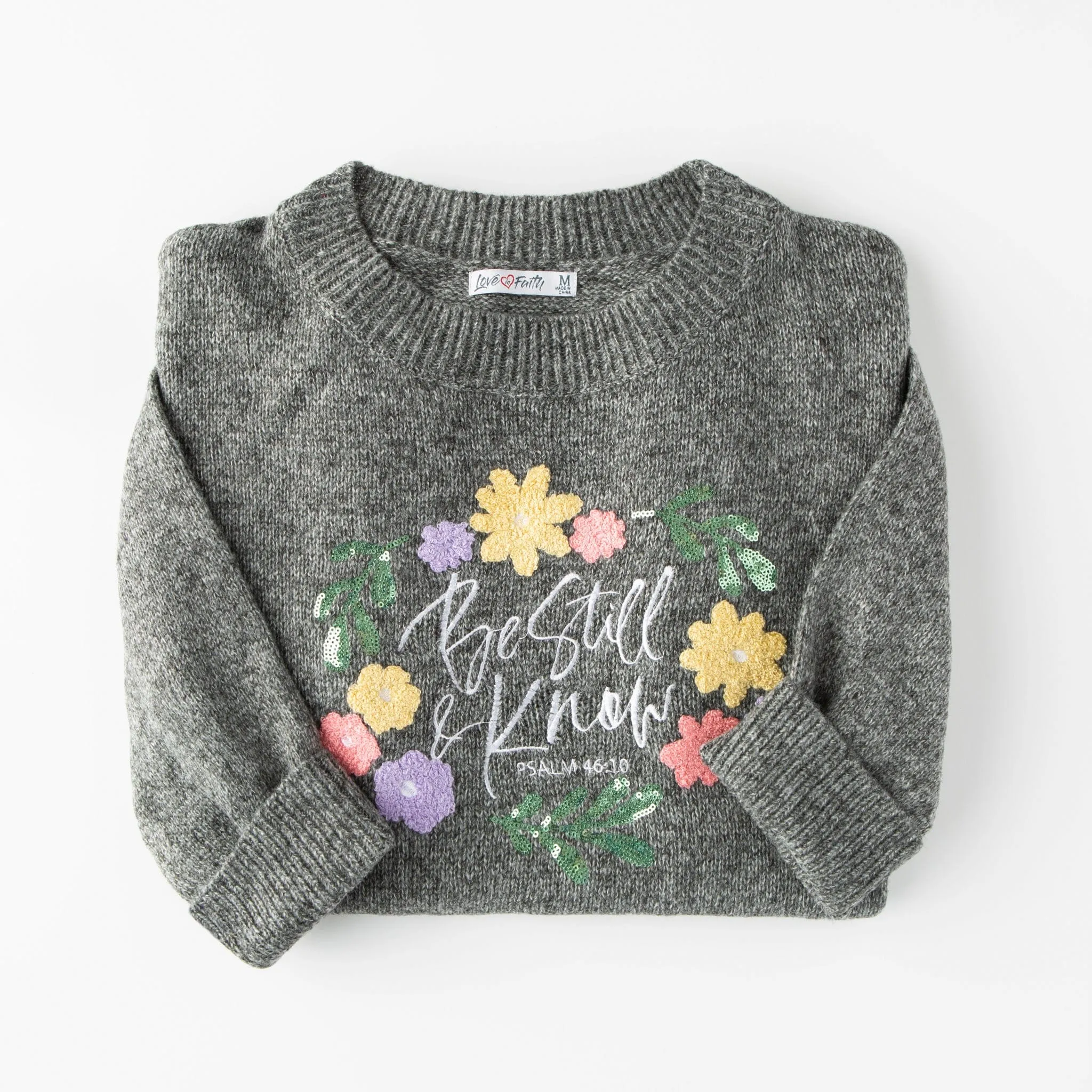 Be Still Fluffy Sequin Sweater
