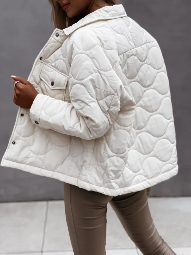 Bend Down Collar Button Jacket