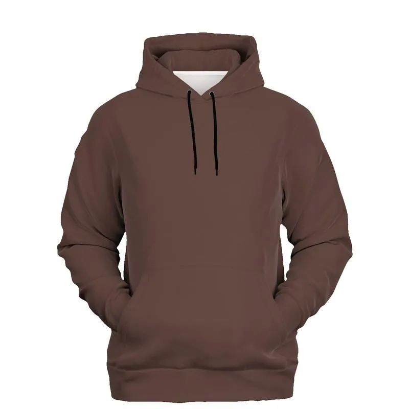Brown Hoodie Vintage | Unisex | with PLUS sizes | Dark Pale Pastel Red Brown | C0M30Y30K80
