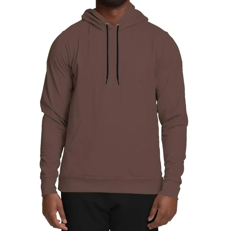 Brown Hoodie Vintage | Unisex | with PLUS sizes | Dark Pale Pastel Red Brown | C0M30Y30K80