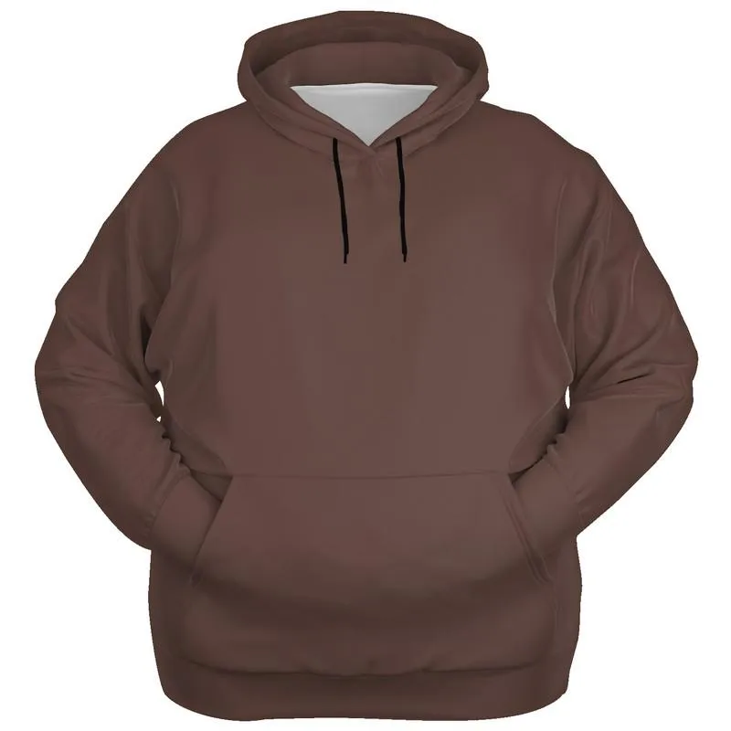 Brown Hoodie Vintage | Unisex | with PLUS sizes | Dark Pale Pastel Red Brown | C0M30Y30K80