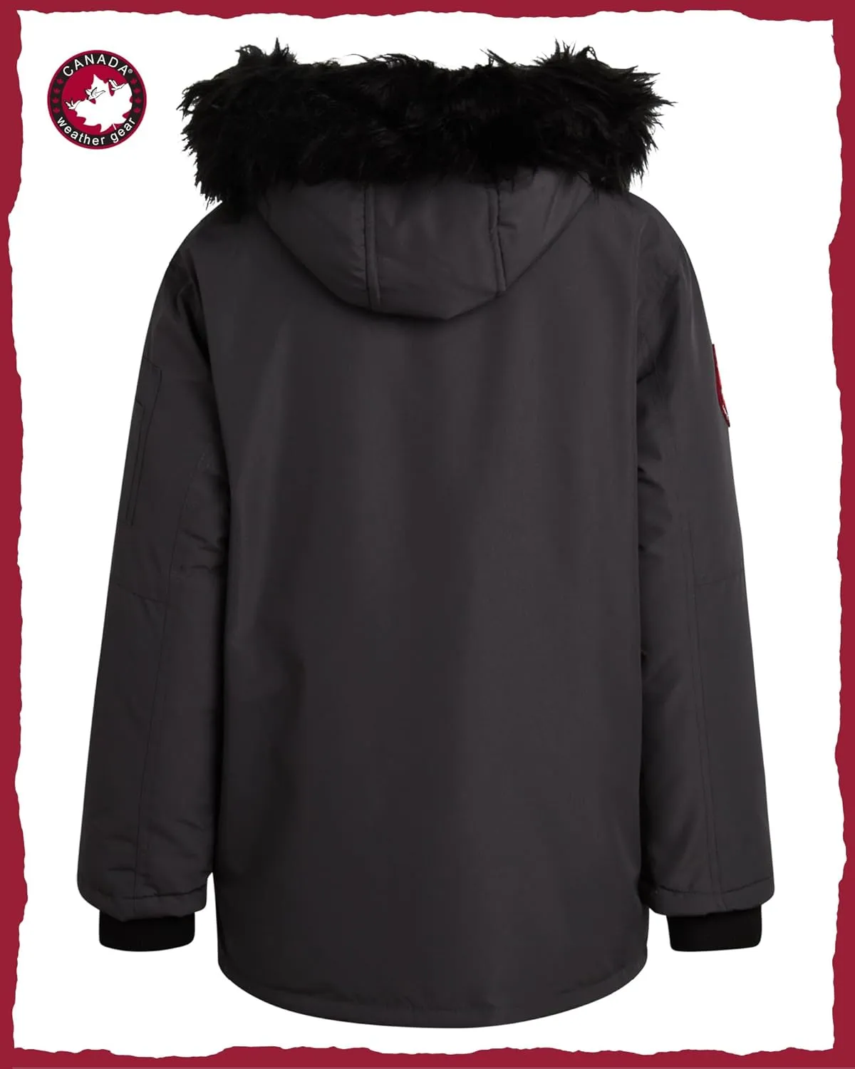 CANADA WEATHER GEAR Boys' Winter Jacket - Heavyweight Water and Wind Resistant Hooded Parka Ski Jacket for Boys (Sizes: 5-20)