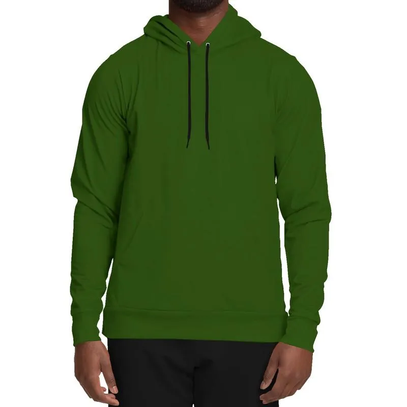 Dark Warm Green Hoodie | Unisex | with PLUS sizes | Dark Pure Warm Green | C50M0Y100K80