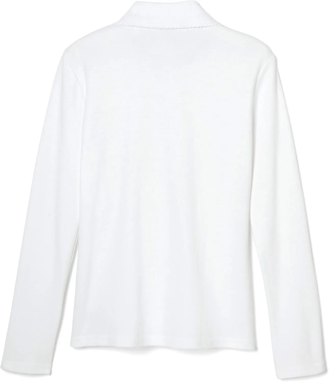 French Toast Girls' Uniform Long Sleeve Polo with Picot Collar (Standard & Plus)