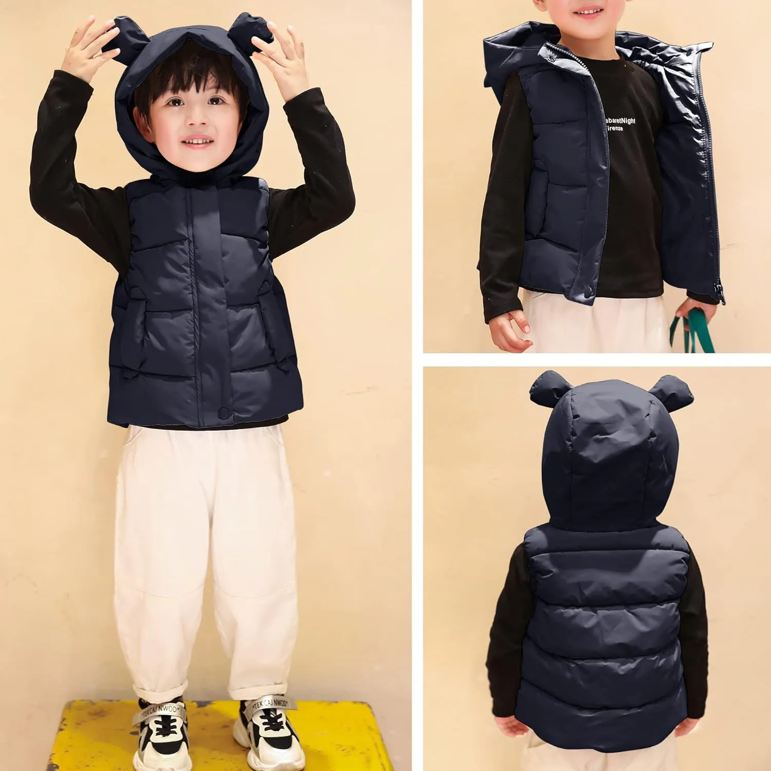 Happy Cherry Kids Boys Girls Puffer Vest Winter Down Sleeveless Jacket Padded Warm Coat