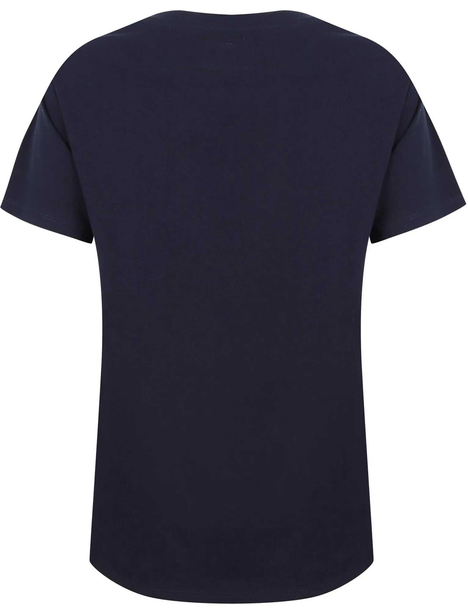 Jemima Crew Neck Cotton Jersey T-Shirt In Peacoat Blue - Tokyo Laundry