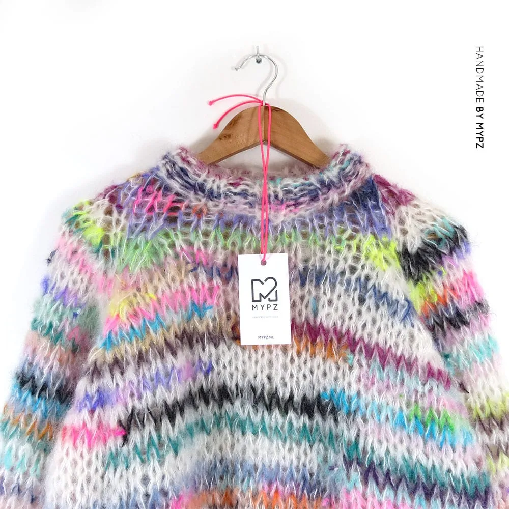 Knit pattern – MYPZ Chunky Mohair raglan sweater No15 (ENG-NL)