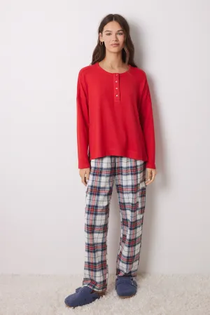 Red velvet long sleeve shirt