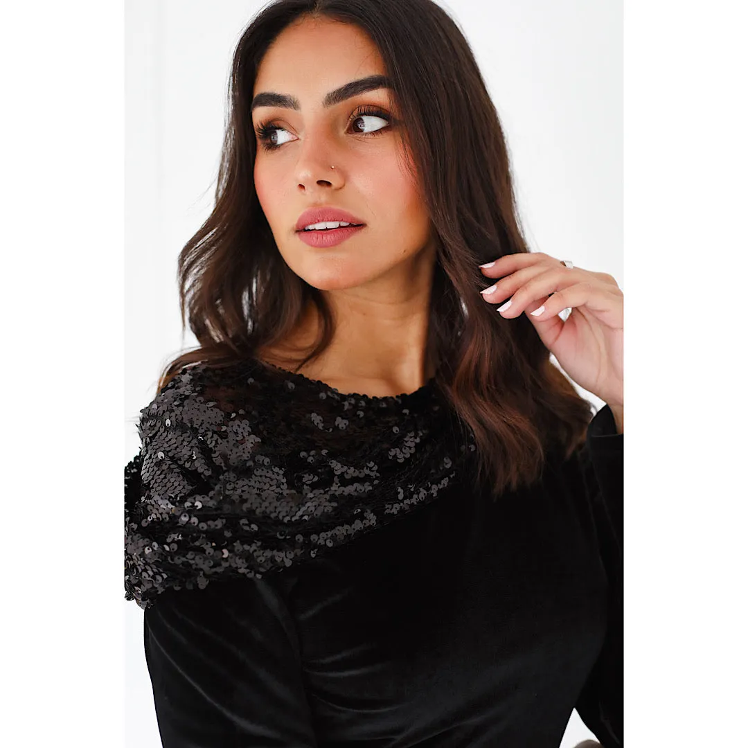 Velvet maxi dress
