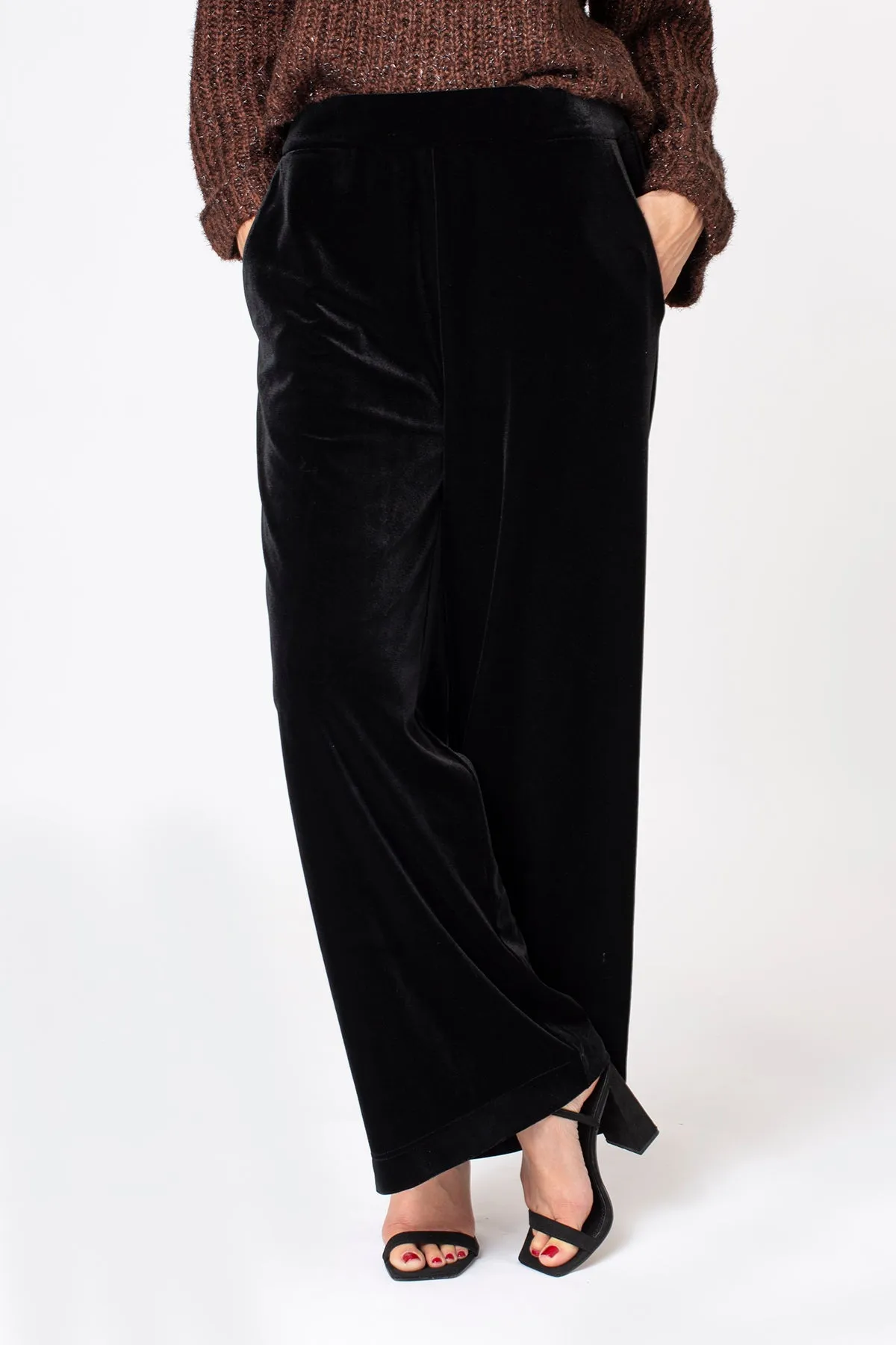 Velvet Wide Leg Trouser